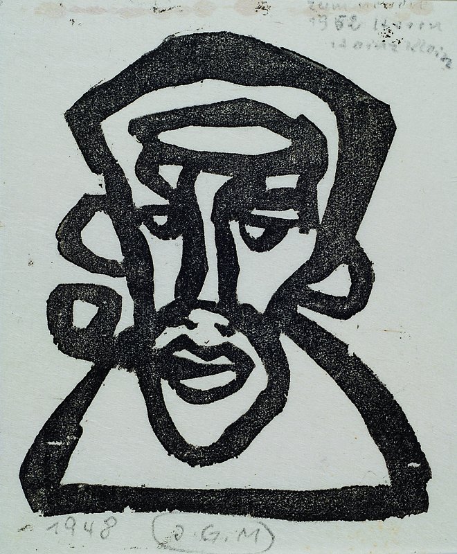 Detail a: Johann Georg Müller, 1913 Ludwigshafen- 1986 Koblenz, Farbholzschnitt, betitelt März, links unten signiert und dat. 1979 3, bezeichnet Handabzug, ...