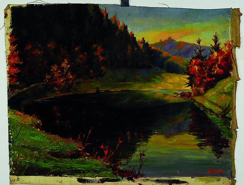 Josef Friedrich Limmer, 1892 Abensberg b. Passau - 1967 München, Flußlandschaft bei Passau, Öl/Lwd., rechts unten, signiert, datiert 1929, rechte ...