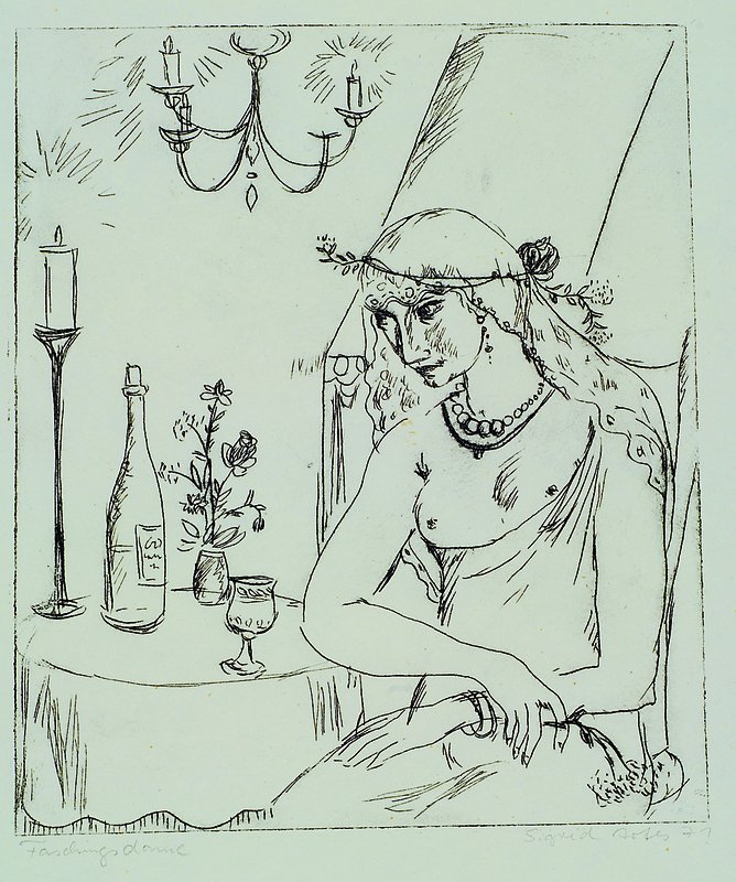 Detail b: Sigried Artes, geb. 1933 Dresden, studierte von 1951-57 an der Hochschule für Bildende Kunst in Dresden unter Hans Theo Richter und Max Schwimmer, ...