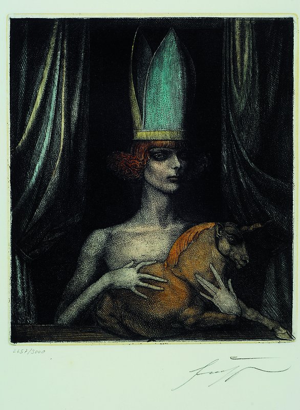 Detail a: Prof. Ernst Fuchs, geb. 1930, Konvolut aus drei Radierungen, "Mars", nummeriert 2657/3000, "Eva evequa", nummeriert 2657/3000, ...
