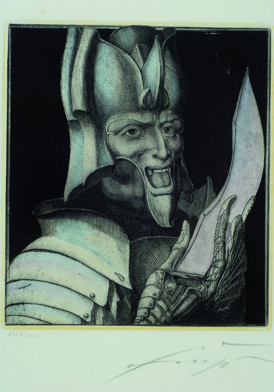 Detail b: Prof. Ernst Fuchs, geb. 1930, Konvolut aus drei Radierungen, "Mars", nummeriert 2657/3000, "Eva evequa", nummeriert 2657/3000, ...