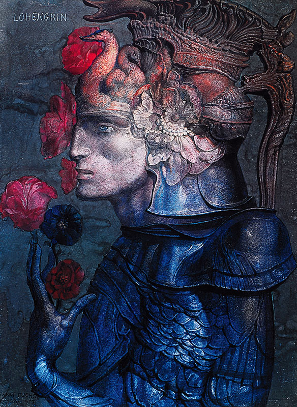 Prof. Ernst Fuchs, geb. 1930, Konvolut aus drei Druckgrafiken, "David & Bathseba", Lithographie, handsigniert und nummeriert 81/120, ...