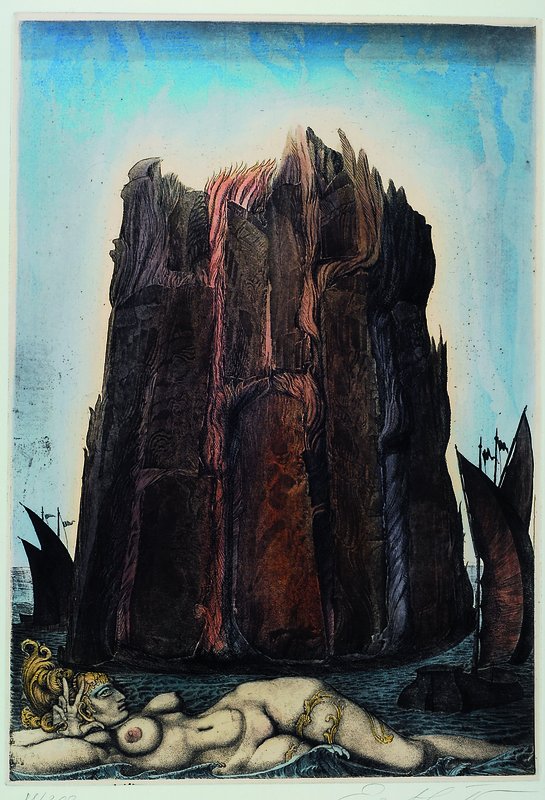 Detail a: Prof. Ernst Fuchs, geb. 1930, Konvolut aus zwei Radierungen, "Tanz der Salome", handsigniert und nummeriert XL/LX EA, Motiv ca. 44x34,5 cm, ...