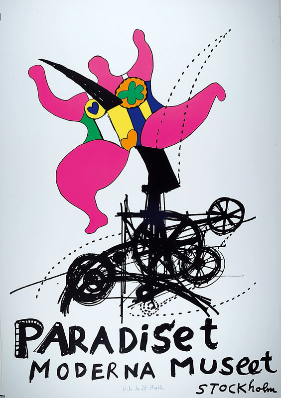 Niki de Saint Phalle, 1930-2002, "Paradiset", Farboffset, handsigniert, nur wenige handsignierte Exemplare, ca. 100x70 cm