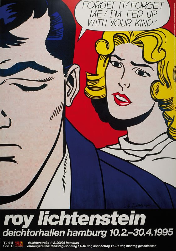 Roy Lichtenstein, 1923-1997, "Forget it!", Farboffset, handsigniert, nur wenige handsignierte Exemplare, ca. 84x59 cm