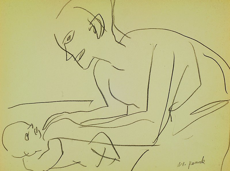 A.R.Penck, geb. 1939 Dresden, Bleistiftzeichnung, handsigniert, ca. 30x40 cm