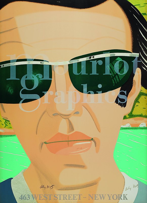 Alex Katz, geb. 1927, "Selfportrait", Farblithographie auf Bütten, 1970, handsigniert, ca. 75x54 cm