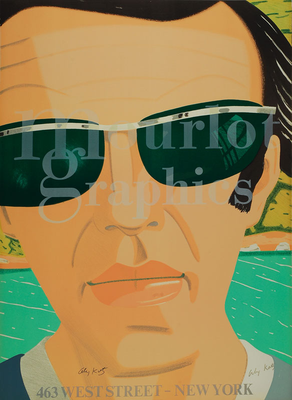 Alex Katz, geb. 1927, "Selfportrait", Farblithographie auf Bütten, 1970, handsigniert, ca. 75x54 cm