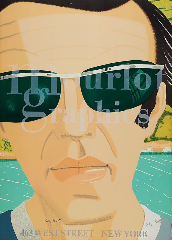 Alex Katz, geb. 1927, "Selfportrait", Farblithographie auf Bütten, 1970, handsigniert, ca. 75x54 cm
