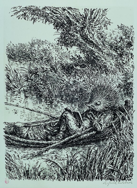 A. Paul Weber, 1883-1980, Konvolut aus zwei Lithographien, handsigniert, Motive ca. 33.5x27 cm bzw. 34.5x26 cm, PP, Gesamt ca. 70x54.5 cm bzw. ...