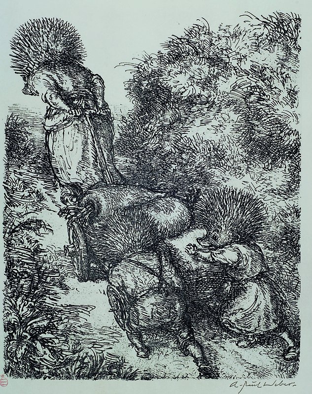 Detail a: A. Paul Weber, 1883-1980, Konvolut aus zwei Lithographien, handsigniert, Motive ca. 33.5x27 cm bzw. 34.5x26 cm, PP, Gesamt ca. 70x54.5 cm bzw. ...