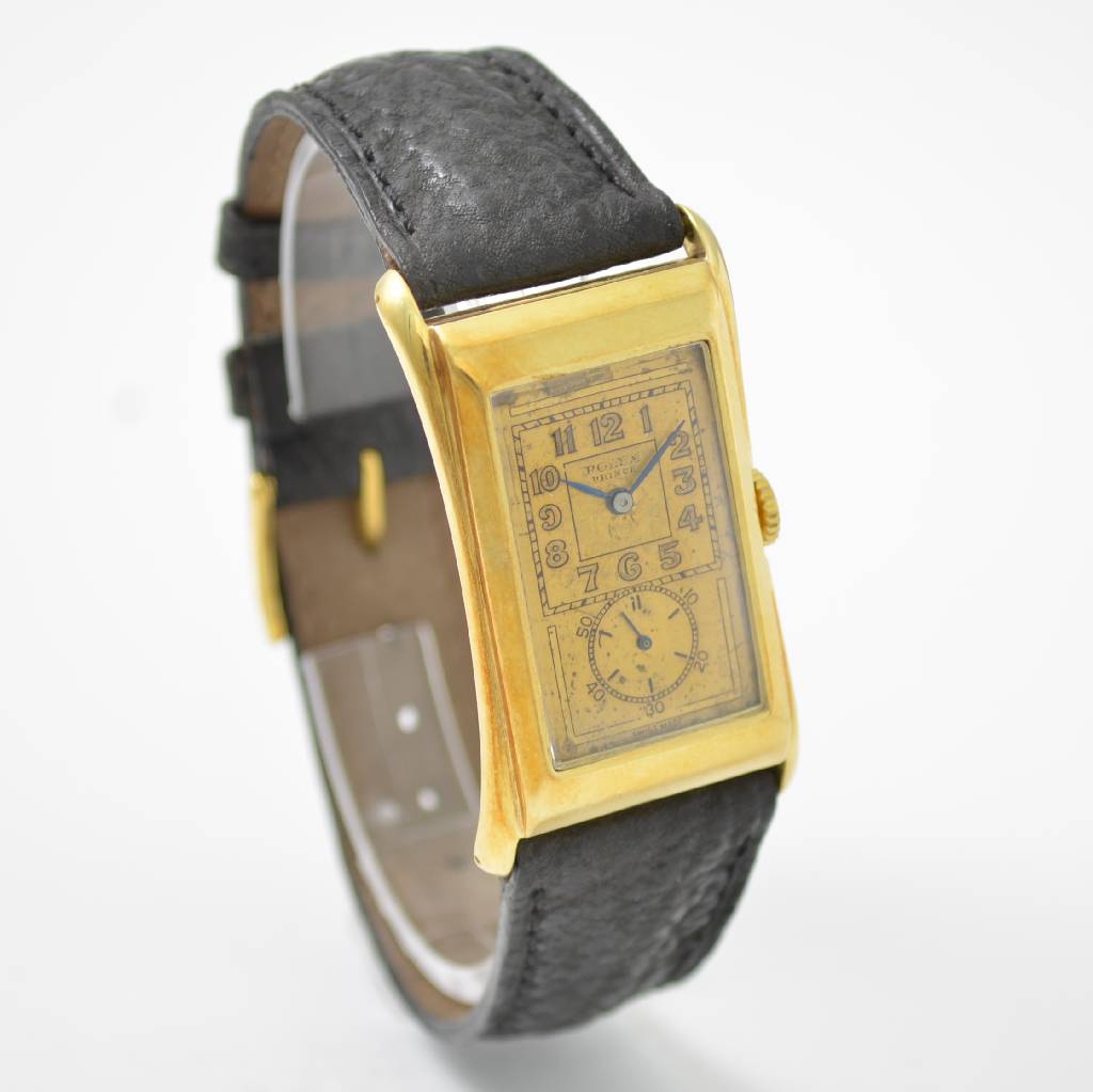 Detail b: ROLEX seltene Herrenarmbanduhr Prince Brancard, Handaufzug, Ref. 1490, sog. Doctors watch, frühe Ausführung, Schweiz 1930er/40er Jahre, tailliertes ...