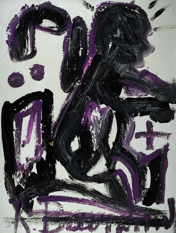Rudi Baerwind, 1910-1982, Öl/Holz, abstrakte Komposition, signiert, ca. 80x60 cm
