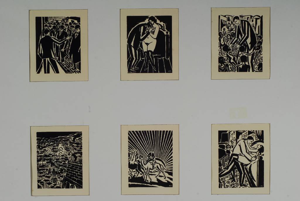 Frans Masereel, 1889-1972, 6 Holzschnitte, aus dem Stundenbuch, im Stock monogrammiert, je ca. 9x7 cm