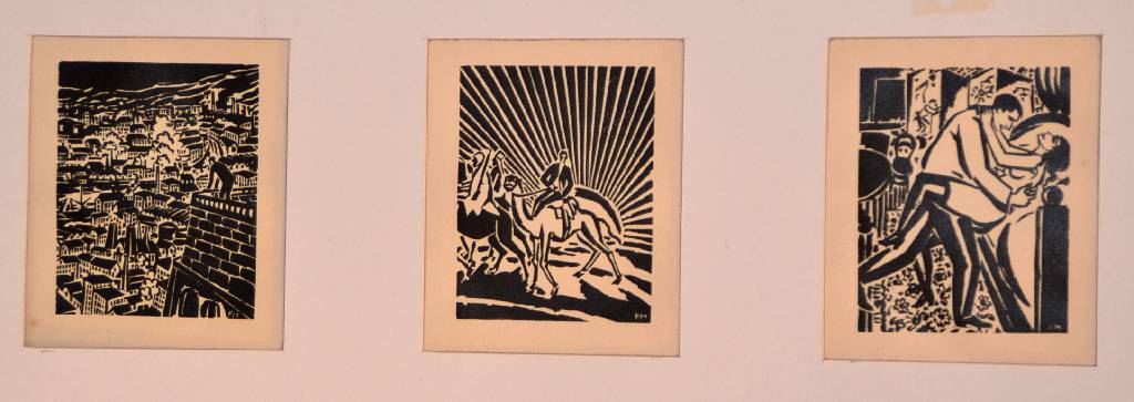 Detail a: Frans Masereel, 1889-1972, 6 Holzschnitte, aus dem Stundenbuch, im Stock monogrammiert, je ca. 9x7 cm
