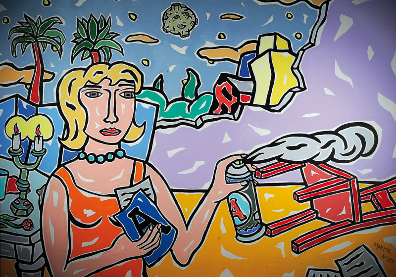 Moritz Götze, geb. 1964, Acryl/Lwd., rechts unten signiert und datiert 1999, rückseitig ebenso signiert und datiert, ca. 100x140 cm