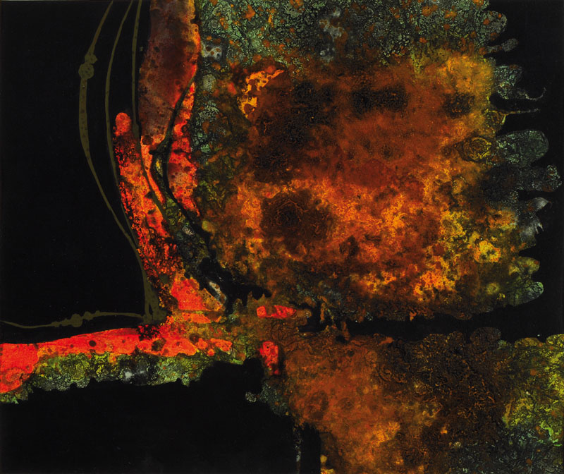 César Manrique, 1919-1992, Aquarell/Mischtechnik, auf Papier, ohne Titel, rückseitig mit Filzstift signiert und datiert 79, Blattmaß 27 x 32 cm, ...
