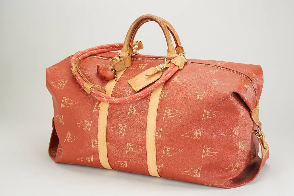 Limitierte LOUIS VUITTON Reisetasche, AMERICA'S CUP 1995, Sonderedition anlässlich des Americas Cup 1995, braune Innenausstattung, eine ...