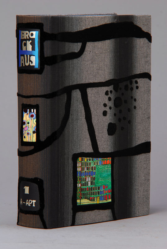 Hundertwasser Brockhaus Enzyklopädie, 24 Bände, 1989, Auflage 1800, nummeriert 859, im Originalschuber, Band 1 vom Künstler signiert, ...