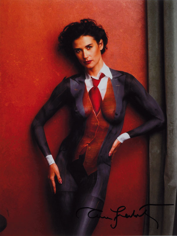 Annie Leibovitz, geb. 1949 Waterbury, Demi Moore, Body Painting, Farbfotografie auf Fujicolor Crystal Archive Paper, handsigniert, ca. 39,5x30,5 cm