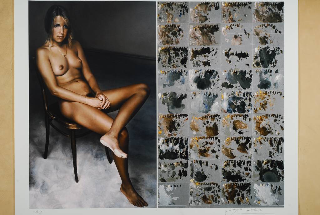 Peter Handel, geb. 1949, Frau im Sessel, Giclee auf Baumwollpapier, handsigniert und nummeriert 21/25, Blattgr. ca. 51,5x61 cm