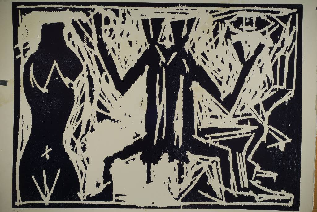 A.R. Penck, geb. 1939, "Verbindung", Lithographie, handsigniert und nummeriert 7/8,Motiv ca. 69.5x97.5 cm, Blattgr. ca. 79.5x108.5 cm, ...