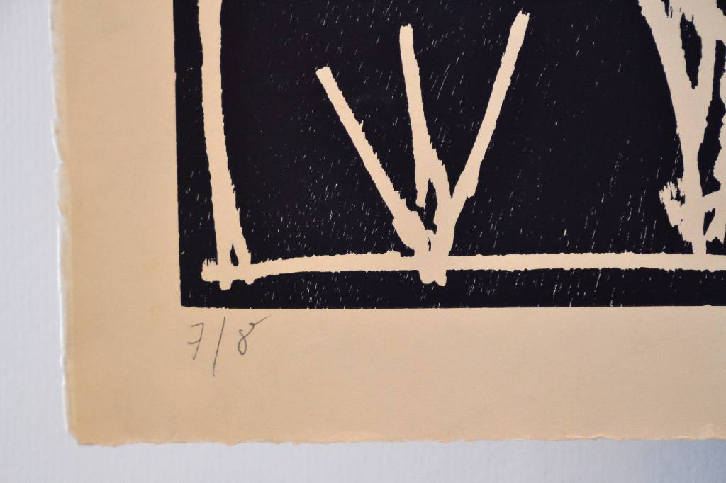 Detail b: A.R. Penck, geb. 1939, "Verbindung", Lithographie, handsigniert und nummeriert 7/8,Motiv ca. 69.5x97.5 cm, Blattgr. ca. 79.5x108.5 cm, ...
