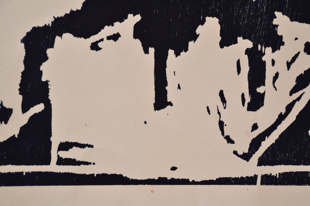 Detail c: A.R. Penck, geb. 1939, "Verbindung", Lithographie, handsigniert und nummeriert 7/8,Motiv ca. 69.5x97.5 cm, Blattgr. ca. 79.5x108.5 cm, ...
