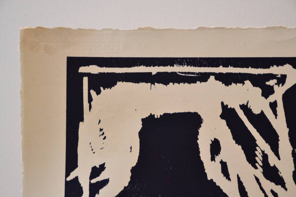 Detail d: A.R. Penck, geb. 1939, "Verbindung", Lithographie, handsigniert und nummeriert 7/8,Motiv ca. 69.5x97.5 cm, Blattgr. ca. 79.5x108.5 cm, ...
