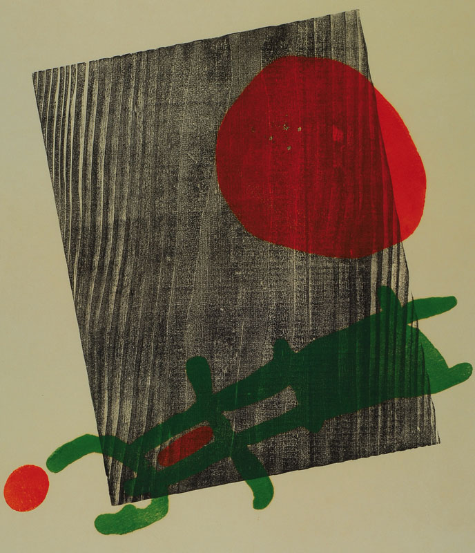 Joan Miro, 1893-1983, Farblithographie, handsigniert und nummeriert 104/125, ca. 51.5x36.5 cm, unter Glas gerahmt