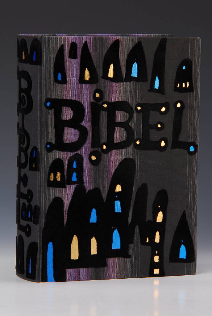 Die Bibel, illustriert von Friedensreich Hundertwasser, Pattloch Verlag 1995, Einband auch von Hundertwasser gestaltet, guter Zustand, ohne Schuber
