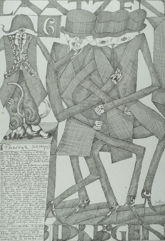 Horst Janssen, 1929-1995, Konvolut aus drei Offsets, je handsigniert, 2x datiert 67, Blattgr. ca. 63,5x44,5 cm, 2x unter Glas gerahmt, 1x ungerahmt