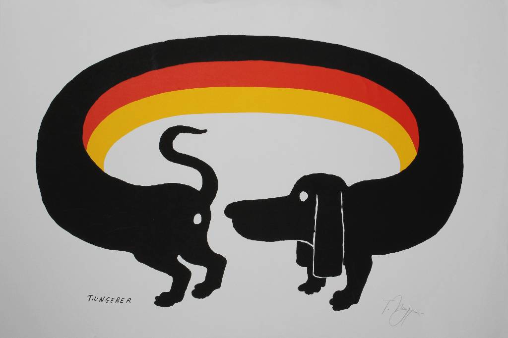 Tomi Ungerer, 1891 Brühl - 1976 Paris, Germany, Siebdruck, handsign., ca. 83x56 cm, starke Gebr.-Sp., Knicke