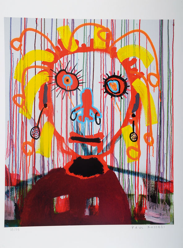 Paul Kostabi, geb. 1962, "Regions of Sound", Giclee auf schwerem handgemachtem Baumwollpapier, handsigniert und nummeriert 33/75, aus 2013, ...
