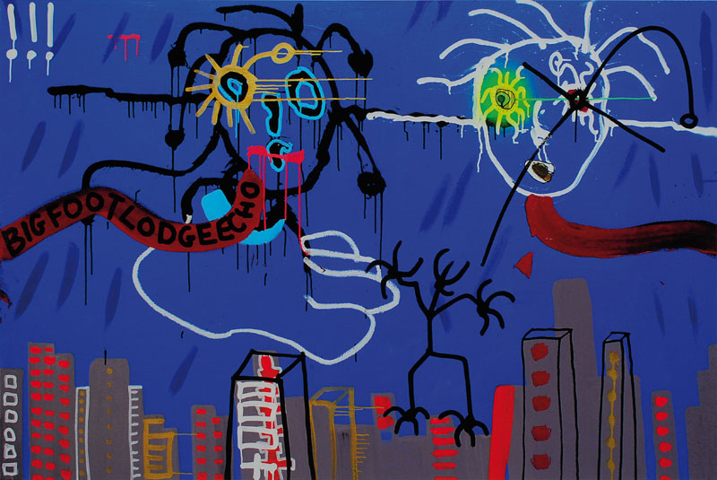 Paul Kostabi, geb. 1962, "Vertical Variation", Giclee auf schwerem handgemachtem Baumwollpapier, handsigniert und nummeriert 37/75, aus ...