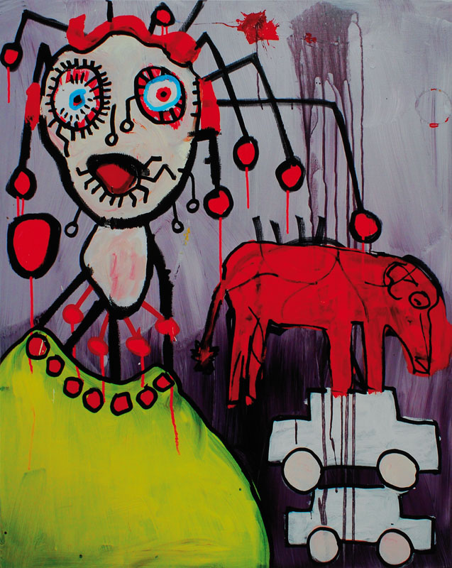 Paul Kostabi, geb. 1962, "Where´s the beef", Giclee auf schwerem handgemachtem Baumwollpapier, handsigniert und nummeriert 23/75, aus ...