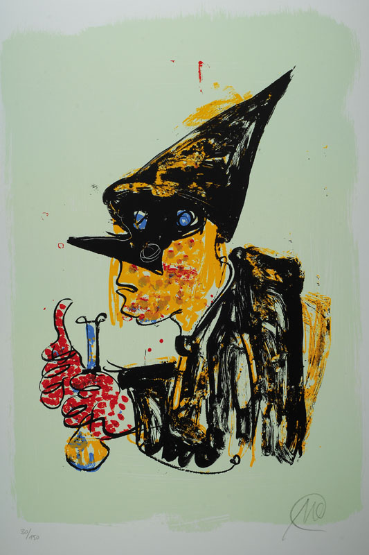 Markus Lüpertz, geb. 1941, "Medicus", Farbserigrafie auf dickem Büttenpapier, Sonderedition aus 2012, handsigniert und nummeriert 30/150, ...