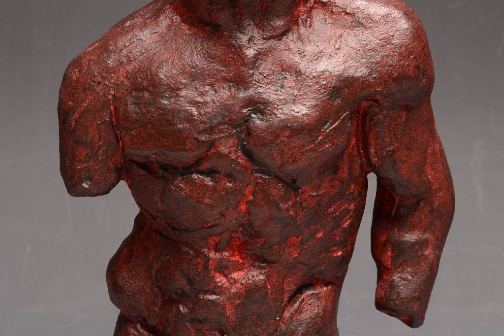 Detail f: Markus Lüpertz, geb. 1941, männlicher Torso, Bronzeskulptur, signiert und nummeriert 16/950, mit Punze der Gießerei Schmäke in Düsseldorf, ca. ...