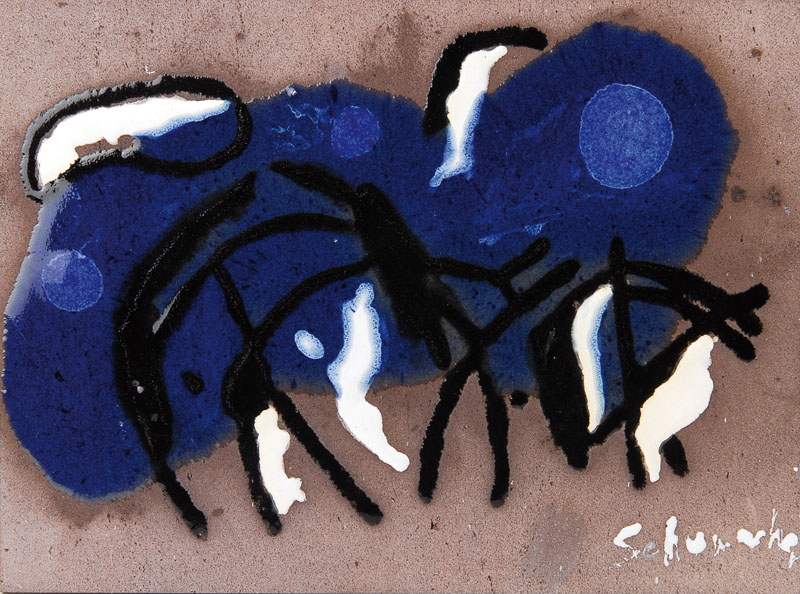Emil Schumacher, 1912 Hagen-1999 San Jose/ Ibiza, bedeutender deutscher Vertreter des Informel, Studium an der Werkkunstschule Dortmund, Teilnehmer ...