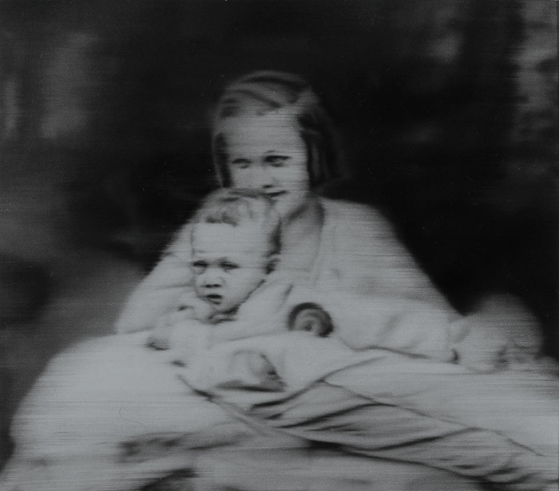 Gerhard Richter, geb. 1932 Dresden, Fotomultiple, Postkarte, "Tante Marianne", 1965, handsigniert, ca. 10,5x14,5 cm, unter Glas gerahmt