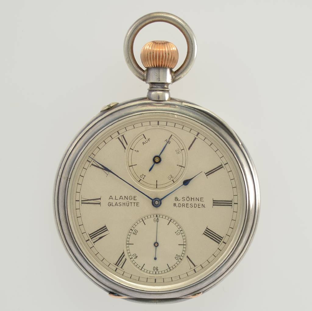 A. LANGE & SÖHNE hochfeine und extrem seltene Beobachtungsuhr mit Chronometerhemmung "1/2 Sekunden-Chronometer" Nr. 60006, Deutschland am ...