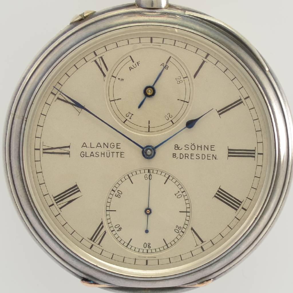 Detail a: A. LANGE & SÖHNE hochfeine und extrem seltene Beobachtungsuhr mit Chronometerhemmung "1/2 Sekunden-Chronometer" Nr. 60006, Deutschland am ...