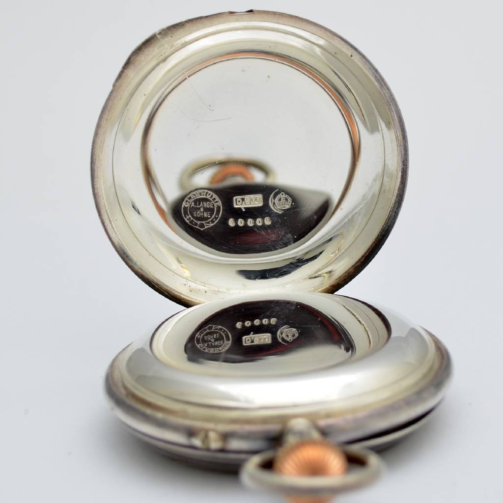 Detail d: A. LANGE & SÖHNE hochfeine und extrem seltene Beobachtungsuhr mit Chronometerhemmung "1/2 Sekunden-Chronometer" Nr. 60006, Deutschland am ...