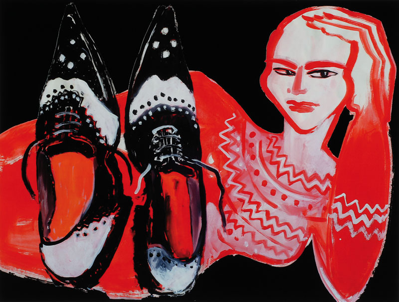 Elvira Bach, geb. 1951, "Comme de filles", Giclee auf schwerem handgemachten Baumwollpapier, 2014, handsigniert und nummeriert 7/50, ...