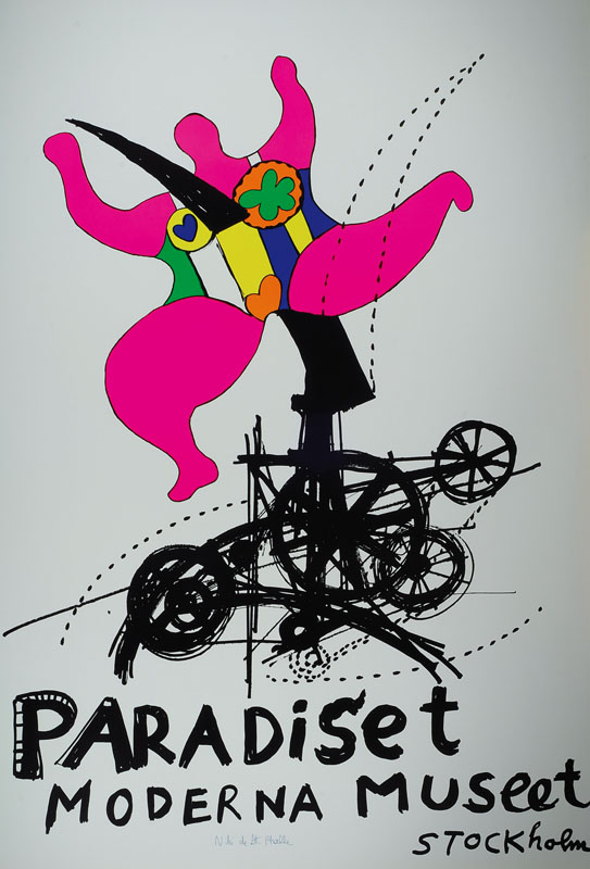Niki de Saint Phalle, 1930-2002, "Paradiset", Farboffset, handsigniert, ca. 100x70 cm