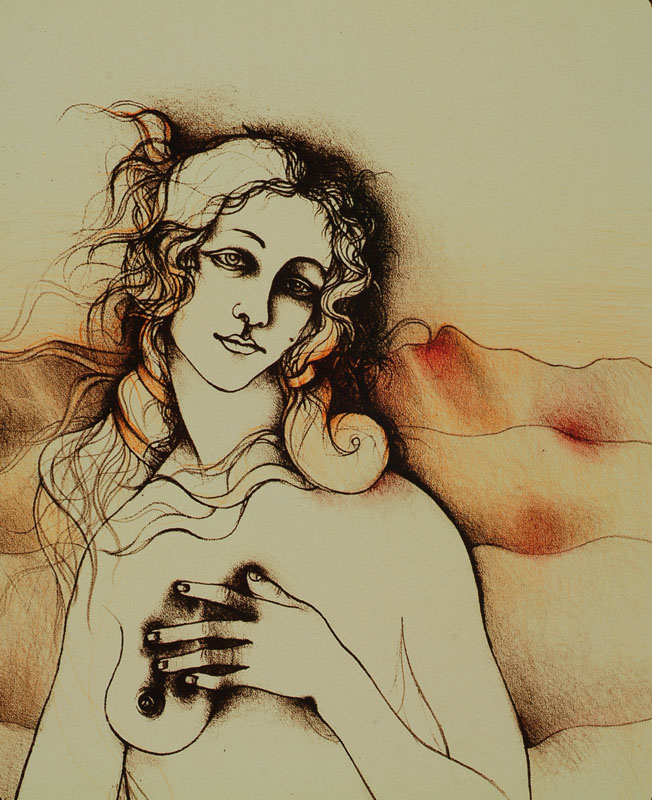 Bruno Bruni, geb. 1935 Gradara, Venus aus der Folge Frammenti toscani, 1972, handsigniert und nummeriert 45/100, WVZ 108B, ca. 71x50 cm
