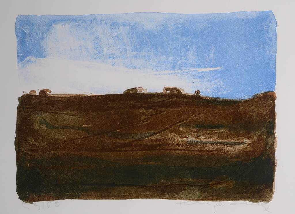 Klaus Fußmann, geb. 1938 Velbert, Farblithographie, handsigniert und nummeriert E 3/60, ca. 28x38 cm, unter Glas, Rahmen