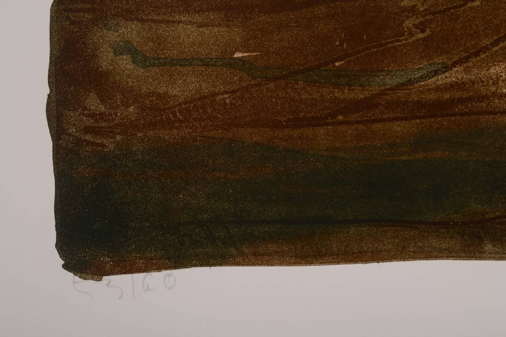 Detail b: Klaus Fußmann, geb. 1938 Velbert, Farblithographie, handsigniert und nummeriert E 3/60, ca. 28x38 cm, unter Glas, Rahmen