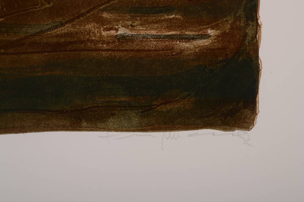 Detail c: Klaus Fußmann, geb. 1938 Velbert, Farblithographie, handsigniert und nummeriert E 3/60, ca. 28x38 cm, unter Glas, Rahmen