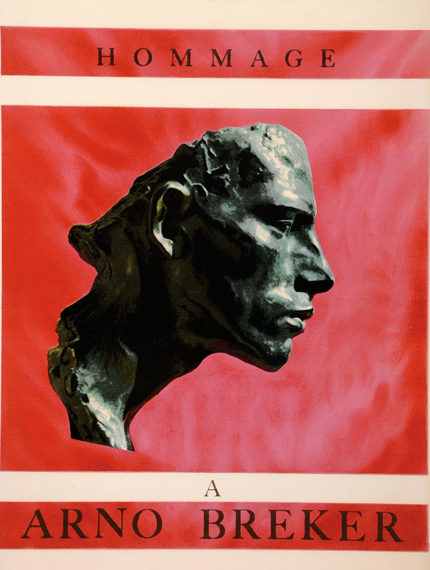 Hommage a Arno Breker, Mappenwerk, mit 11 Original Lithographien auf festem Bütten u.a. von J. Cocteau, E. Fuchs, S. Dalí, A. Maillol, davon 3 ...